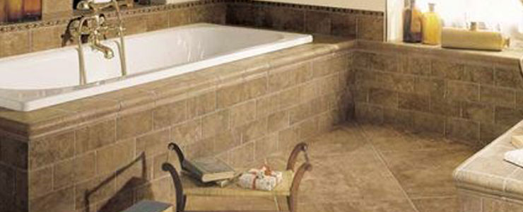 Beautiful stone tiles add elegance
